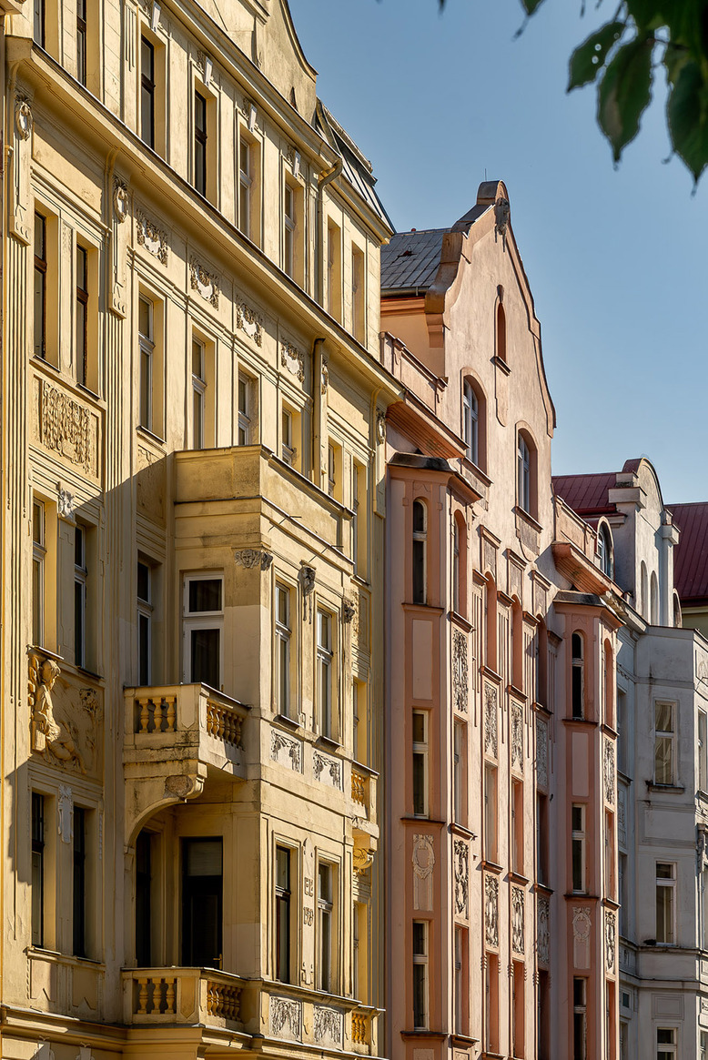 Krásné secesní fasády Vinohrad